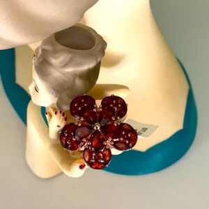 STRATIFY 6.10CTW Vermelho Garnet multi Cut 🌺 Ring RG Sterling Silver size 5